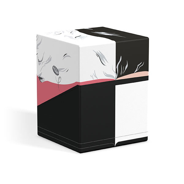 Squaroes 100+ Boulder: Batman: Gotham City - Two-Face - Rectangular deck box with black, white, and red panels featuring Two-Face's dual-tone face design and smoke details.