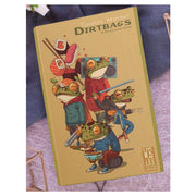 Teenage Mutant Dirtbags: A Roleplaying Game - Tan cover roleplaying game book featuring four colorful anthropomorphic animal characters with weapons and accessories in.