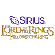 The Fellowship of the Ring Adventure Dice: The Fellowship (PREORDER) - Logo featuring a purple dice icon above "SIRIUS" and gold-colored stylized text reading "The Lord of the Rings The.