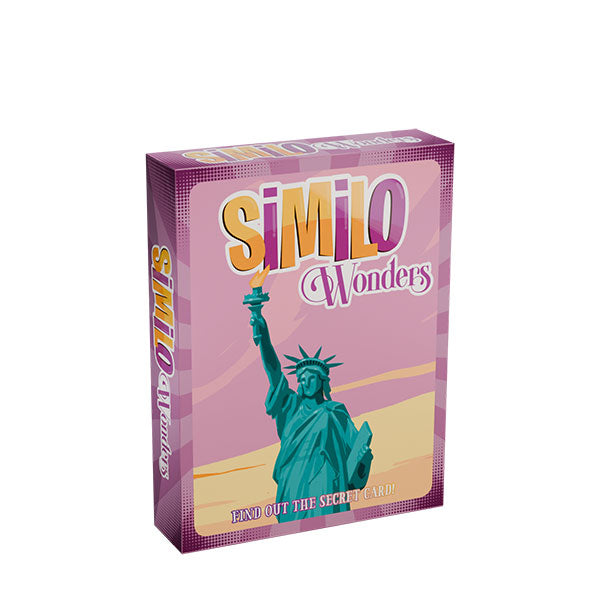 Similo: Wonders (PREORDER) - Purple rectangular box featuring the Statue of Liberty illustration and colorful Similo Wonders text.
