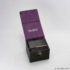 Square Enix Deck Case: Final Fantasy XIV - Y'shtola (PREORDER) - Black rectangular deck case with purple interior lining and "Final Fantasy" logo on inner flap, holding cards.