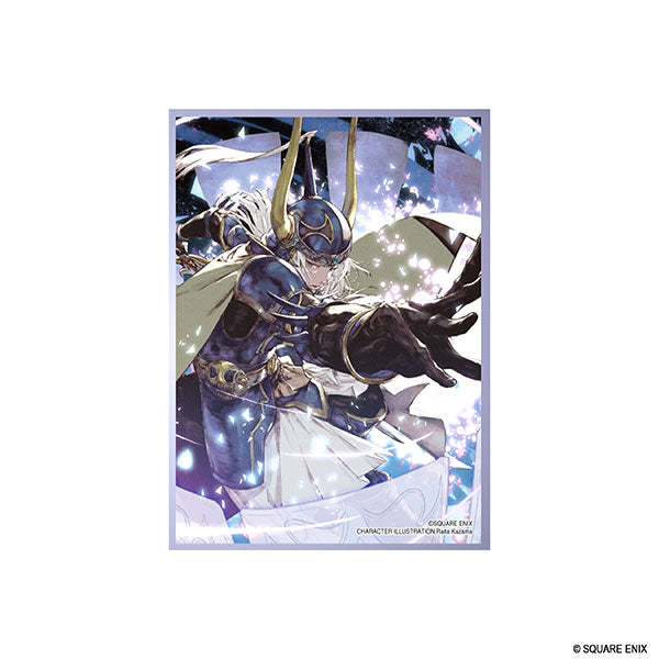 Square Enix Card Sleeves: Final Fantasy - Warrior of Light (PREORDER) - Card sleeve featuring detailed artwork of the Warrior of Light in silver and blue armor with glowing effects and dynamic.