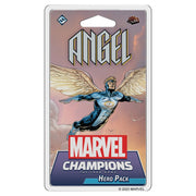 Marvel Champions: The Card Game - Angel Hero Pack - Marvel Champions Angel Hero Pack card game expansion with flying superhero against pink sky background.