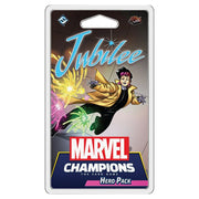 Marvel Champions: The Card Game - Jubilee Hero Pack - Marvel Champions Jubilee Hero Pack with colorful comic-style art of Jubilee in yellow jacket casting fireworks powers on.