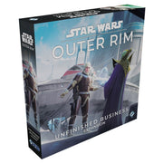 Star Wars: Outer Rim: Unfinished Business Expansion - Star Wars Outer Rim Unfinished Business Expansion board game box with sci-fi character artwork.