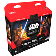 Star Wars: Unlimited - Spark of Rebellion - Two Player Starter Pack - Star Wars Unlimited Spark of Rebellion two-player starter pack box featuring Luke Skywalker wielding a lightsaber and Darth.