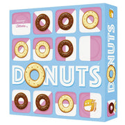Donuts - Colorful board game box with donut illustrations and large "DONUTS" text on front.