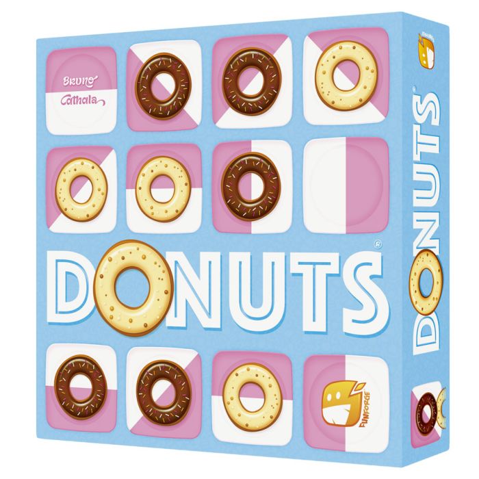 Donuts - Colorful board game box with donut illustrations and large "DONUTS" text on front.