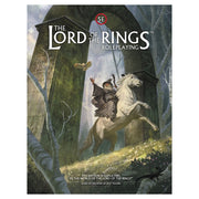 D&D 5E - Lord of the Rings: Core Rulebook - Dungeons & Dragons 5E Lord of the Rings roleplaying core rulebook featuring a warrior on a rearing white horse under stone.
