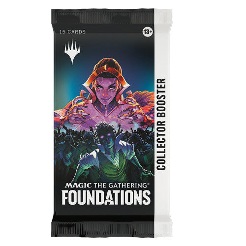 Magic: The Gathering - Foundations Collector Booster Pack - The Gathering Foundations collector booster pack featuring vibrant artwork of two mystical characters with glowing eyes and.