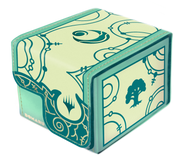 Domaru Deck Box: Magic the Gathering: Lorwyn Eclipsed - Bloomseeker Green - Green and cream rectangular Magic the Gathering deck box with abstract forest-themed art and Domaru logo.