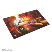 Gamegenic Game Mat: Star Wars: Unlimited - Anakin's Podracer (PREORDER) - Rectangular gaming mat with vibrant illustration of Anakin's Podracer speeding through a rocky canyon, fiery orange and.