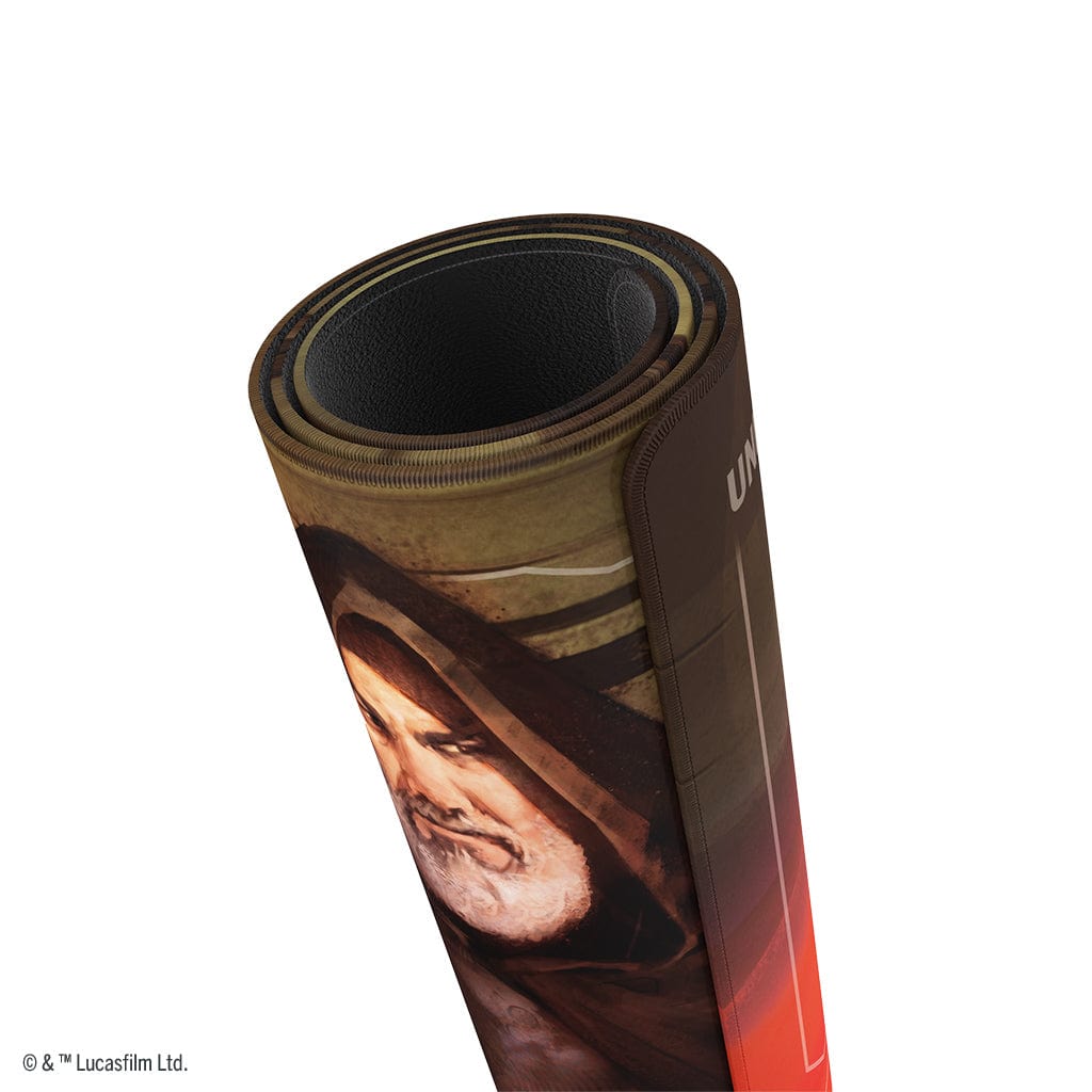 Star Wars: Unlimited Game Mat - Baylan & Shin Hati - Rolled Star Wars game mat featuring a close-up of an older man in a brown hood with a serious expression and dark, muted.