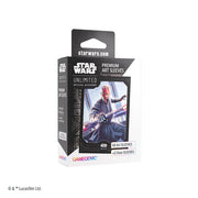 Star Wars: Unlimited Premium Art Sleeves - Darth Maul - Black and red Darth Maul design on rectangular collectible card sleeves box with Star Wars branding.