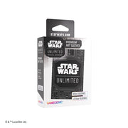 Star Wars: Unlimited Premium Art Sleeves - Unlimited Pattern - Black and white Star Wars-themed card sleeves packaging with geometric patterns and logo.