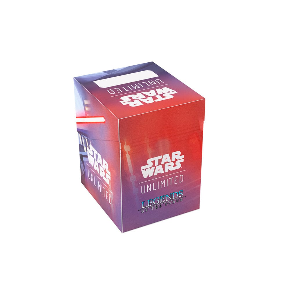 Star Wars: Unlimited Soft Crate - Darth Maul - Red and purple soft fabric crate with Star Wars Unlimited Legends branding on sides and lid.