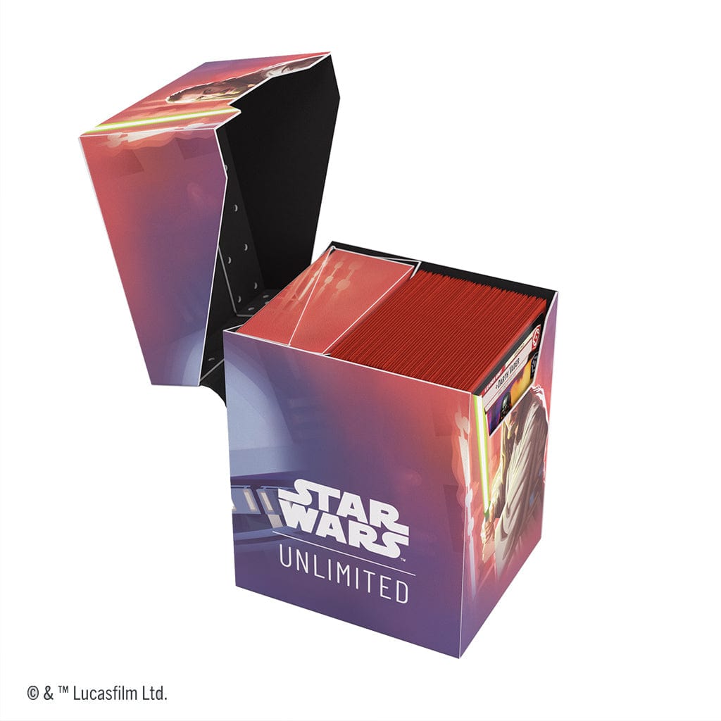 Star Wars: Unlimited Soft Crate - Qui-Gon Jinn - Unlimited logo and Qui-Gon Jinn graphic.