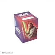 Star Wars: Unlimited Soft Crate - Qui-Gon Jinn - Purple and red collapsible soft crate featuring Qui-Gon Jinn from Star Wars holding a green lightsaber with Star Wars.