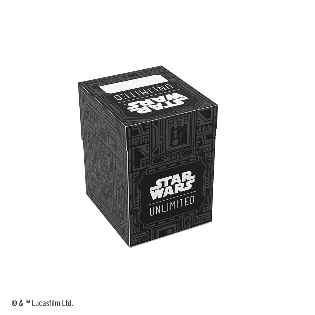 Star Wars: Unlimited Soft Crate - Unlimited Pattern - Black collapsible fabric storage crate with white Star Wars Unlimited logo and subtle Star Wars pattern details.