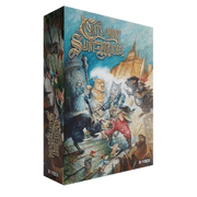 The Cats of Mont Saint-Michel: Deluxe Set (PREORDER) - The Cats of Mont Saint-Michel deluxe board game box with colorful fantasy cats in armor battling near a stone tower and a.