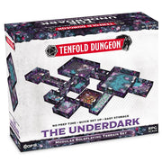 Tenfold Dungeon: The Underdark - Modular dungeon terrain tiles with dark purple and blue cavern designs, depicting underground rooms and corridors for.