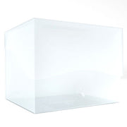 Deck Box: Side Holder 80+ XL Clear - Transparent rectangular plastic deck box with smooth surfaces and open top design.