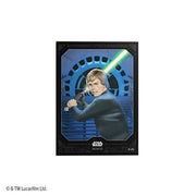 Star Wars: Unlimited Premium Art Sleeves - Jedi Luke Skywalker - Premium card sleeve featuring Jedi Luke Skywalker with glowing green lightsaber and blue tech background.