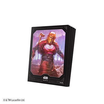 Star Wars: Unlimited Premium Art Sleeves - The Armorer - Premium card sleeves featuring The Armorer from Star Wars with vibrant purple and red tones on a glossy finish.