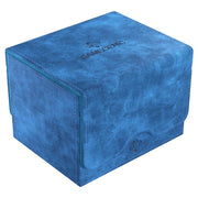 Gamegenic Sidekick 100+ XL - Blue - Blue textured deck box with flap lid, embossed Gamegenic logo, designed to hold 100+ cards.