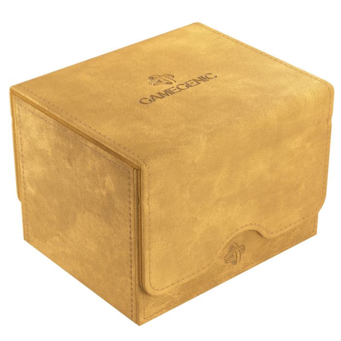 Deck Box: Sidekick PRO 100+ XL Convertible Sand - Convertible sand-colored deck box with soft, leather-like texture and stitched edges.
