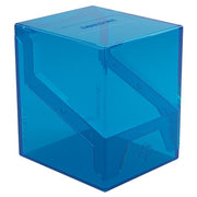 GameGenic Bastion 100+ XL Deck Box - Blue - Translucent blue plastic deck box with a hinged lid and reinforced corners, designed for gaming cards storage.