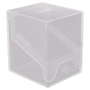 GameGenic Bastion 100+ XL Deck Box - White - White translucent plastic deck box with a wide rectangular shape and a flip-top lid.