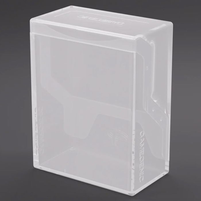 Deck Box: Bastion: 50+ XL White - Semi-transparent white plastic deck box with a hinged lid, rectangular shape, and smooth finish.
