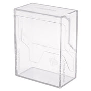 Deck Box: Bastion: 50+ XL Clear - Clear rectangular plastic card deck box with a secure snap lid, designed to hold 50+ XL cards.