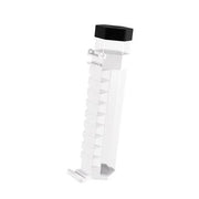 Gamegenic: Game Castle Playmat Tube - White - White rectangular plastic playmat storage tube with black cap and ridged grip sides.