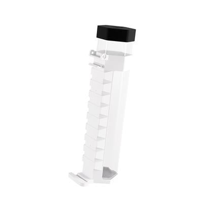 Gamegenic: Game Castle Playmat Tube - White - White rectangular plastic playmat storage tube with black cap and ridged grip sides.