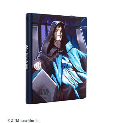 Star Wars: Unlimited Zip-Up Album 18-Pocket - Jedi Luke Skywalker & Emperor Palpatine - Dark blue zip-up card binder featuring stylized artwork of Emperor Palpatine and Jedi Luke Skywalker on the cover.