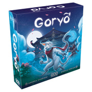 Goryo - Goryo board game box with dark blue background featuring a ghostly samurai spirit in front of a traditional Japanese.