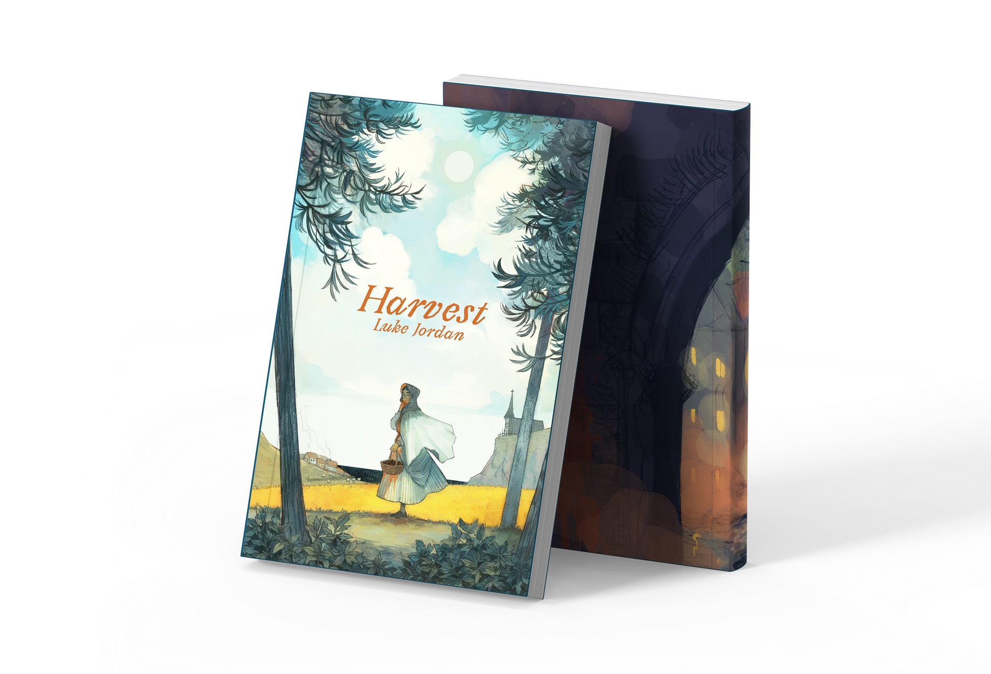 Harvest (PREORDER) - RPG book titled "Harvest" with a cover showing a woman in a flowing dress walking through a wheat field under a full moon,.
