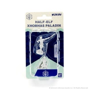 Critical Role Mini: Half-Elf Pally Xhorhas Female - Unpainted miniature of a female half-elf paladin with sword and shield in clear plastic blister pack.