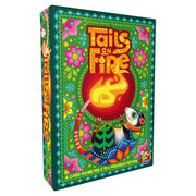 Tails on Fire - Tails on Fire card game box with colorful lizard and flame design on green background.