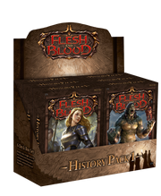 Flesh and Blood - History Pack 1 - Blitz Decks - Flesh and Blood History Pack 1 Blitz Decks display box with two character card deck packages featuring a female warrior in.