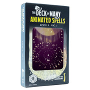 D&D 5E: Animated Spells: Level 3 Volume 1 - D&D 5E Animated Spells Level 3 Vol 1 card deck box with dark mystical design and white text.
