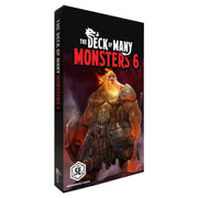 The Deck of Many: Monsters 6 - Black rectangular box featuring a muscular, armored dwarf monster with a glowing beard, titled "The Deck of Many Monsters 6"