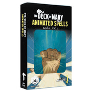 D&D 5E: Animated Spells: Level 6 Volume 1 - Black box packaging for D&D animated spells with a raised clenched fist illustration on a blue background, labeled Level 6.