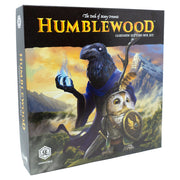 D&D 5E: Humblewood: Box Set - Black and yellow D&D Humblewood box set featuring fantasy bird characters holding a glowing orb against a mountainous.