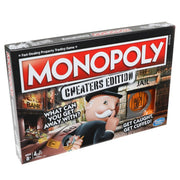 Monopoly Cheaters Edition - Monopoly Cheaters Edition board game box with Mr. Monopoly character and bold red logo on black background.