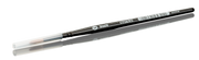Medium-sized paintbrush with black handle and white bristles, Citadel brand.