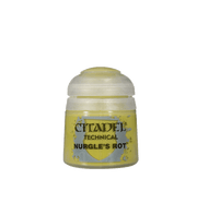 Citadel Technical Paint: Nurgles Rot - Small clear plastic jar with lime green paint labeled Citadel Technical Nurgle's Rot.
