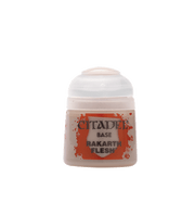 Citadel Base Paint: Rakarth Flesh - Small square pot of Citadel Base Paint in warm pale beige labeled Rakarth Flesh with white flip-top lid.